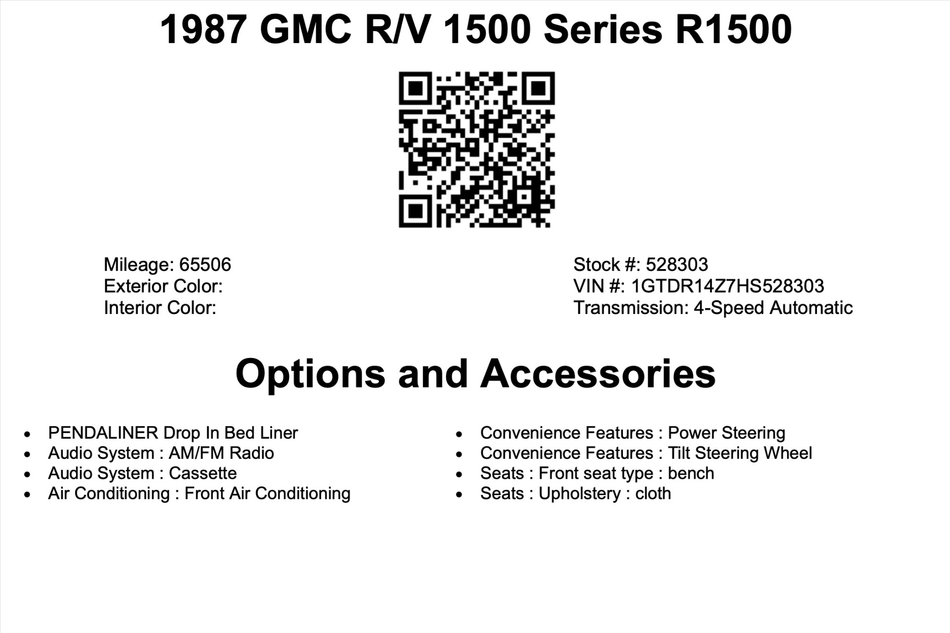 Used-1987-GMC-R/V-1500-Series-R1500